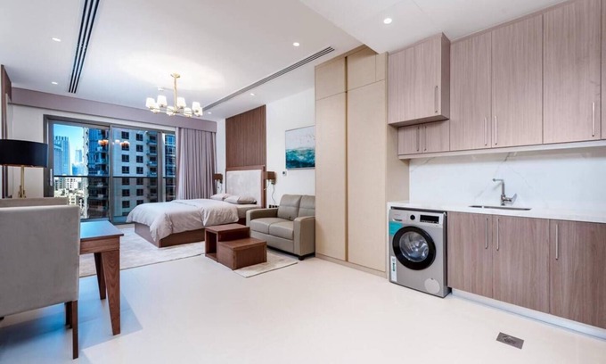 Dubai Sports City Apartment | Burj Dreams - Luxe Studio Stay