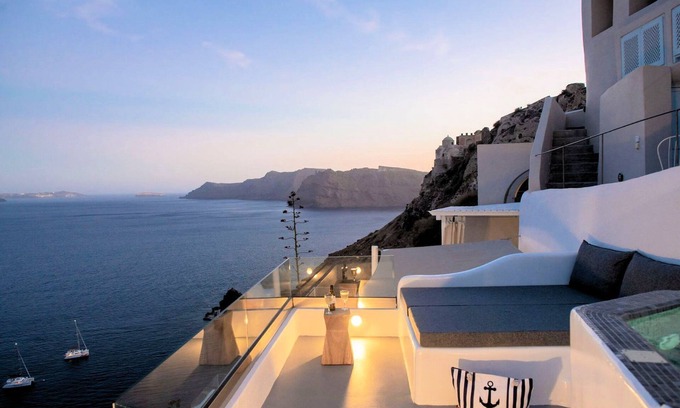 Oia Villa | Caldera Serenity Cave Villa | Oia, Santorini | Breathtaking Caldera Views |.