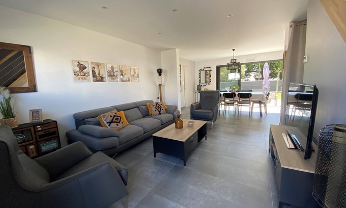 Le Tour-du-Parc House | Camelea, house with jacuzzi 700m from the beach and shops-Golfe du Morbihan