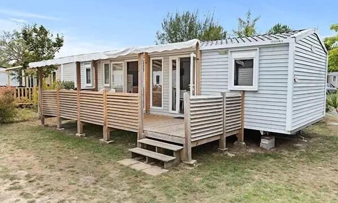 Saint-Maurice-dʼArdeche House | Camping Domaine du Cros d'Auzon* - Comfort 4-room mobile home for 6 people