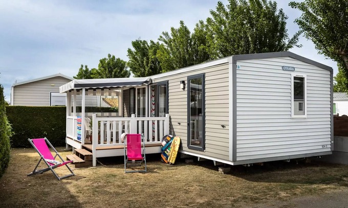 Saint-Hilaire-de-Riez House | Campsite Domaine des Salins * - Mobilhome Grand Confort 30m2/2 bedrooms with covered terrace 5 people