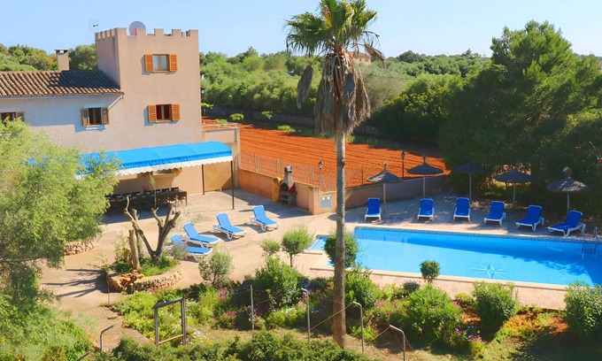 Campos Villa | Can Palea 407 finca with private pool with garden, terrace, barbecue and WiFi