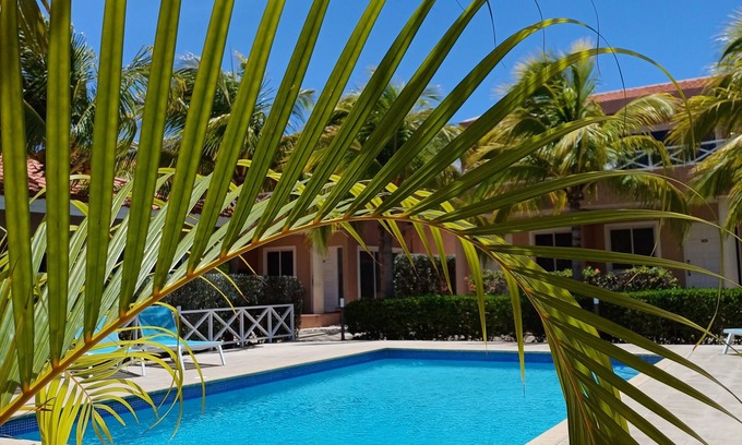 Piscadera Apartment | Caribbean Beach Resort Blenchi with sea view on beautiful tropical Curacao