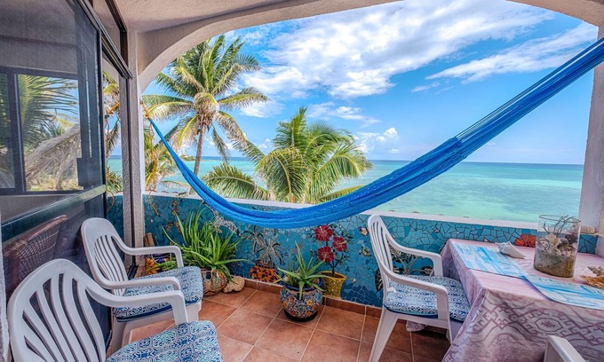 Akumal Condo | Caribbean charm with great ocean view, AC, WiFi and daily maid service!