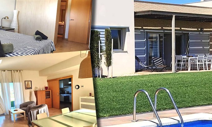 L'Ampolla House | Casa de una Sola Planta con Gran Terraza y Piscina, Confortable y Tranquila