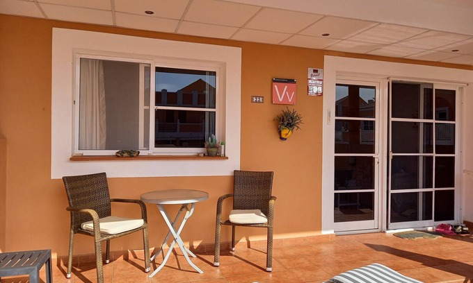 Caleta de Fuste Apartment | CASA Esmeralda 2 bedroom poolside apartment, 2 TerracesFREE WI FI, FREE VIEW T V