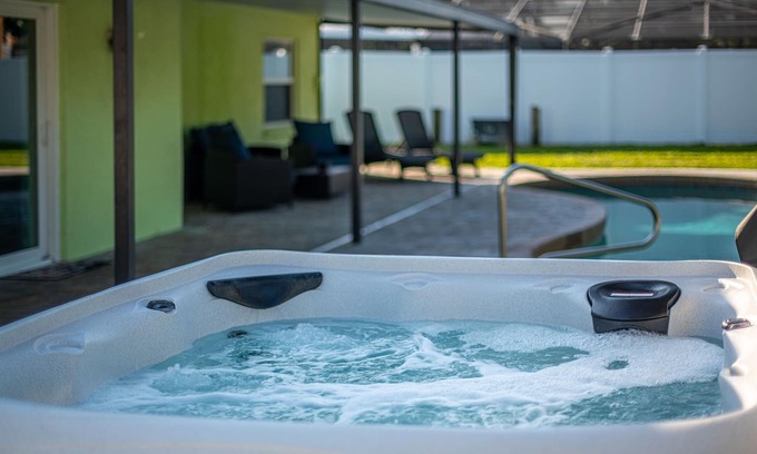 Cocoa Beach House | Casa Flamingo Family Beach Retreat w Heated pool, hot tub; Walk to Ocean & Pier