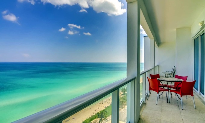 Mid Beach Condo | Castle PH3 Oceanfront Penthouse with Free parking, Gym and direct beach access!