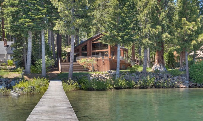 Tahoe Woods House | Cathedral Lakefront by Tahoe Getaways - 6 BR Estate w Pier, Buoy and Pool Table