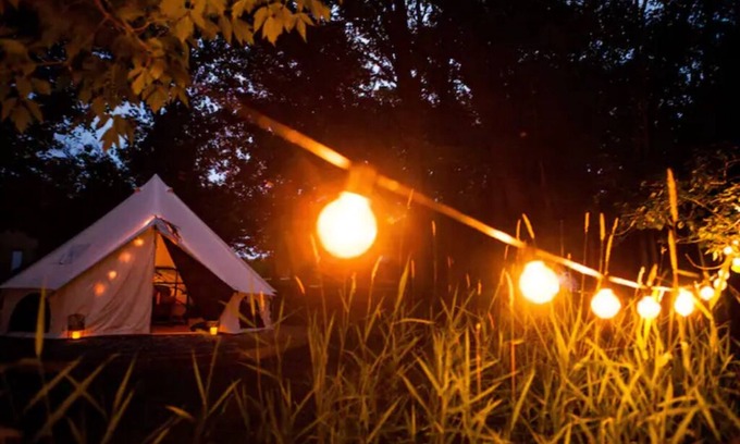 Battle Lake RV Rental | Cedar Tent at The Grove Glamping