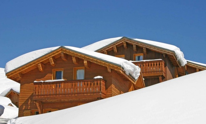 Plagne Soleil Ski Chalet | Chalet, 100m from resort center, terrace, balcony, fireplace or stove, parking, tv, 60-70m²