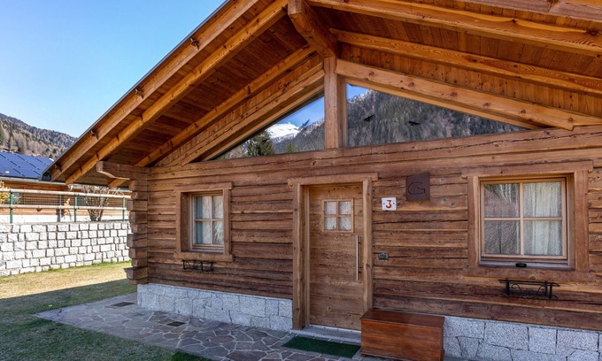 Sant'Antonio di Mavignola Ski Chalet | Chalet 'Camping Faè' with Mountain View, Private Terrace and Wi-Fi