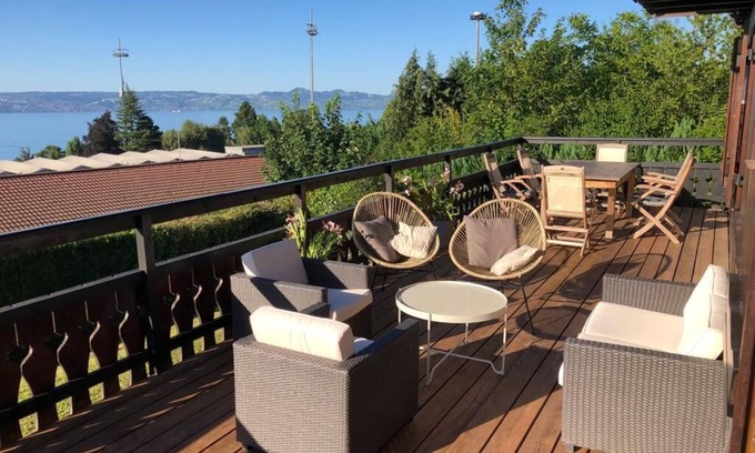Evian-les-Bains Ski Chalet | Chalet Grand Terrace View lake in Evian