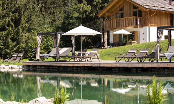 Tamsweg Ski Chalet | Chalet in Wölting with natural swimming pond