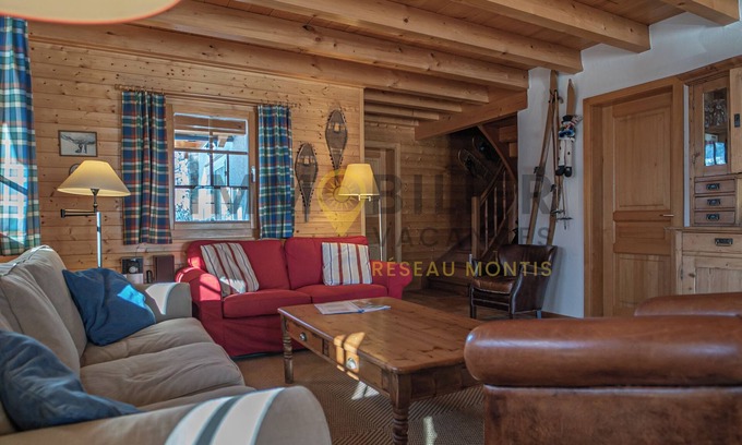 St. Luc Ski Chalet | Chalet lumineux et spacieux de 120 m2 (5 pièces, 6 personnes) avec grand jardin et terrasse partiell