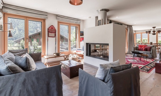 Chamonix City Centre Ski Chalet | Chalet Moussoux – Vue Mont-Blanc, Jardin, Hammam