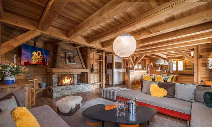 Cognet Ski Chalet | Chalet, ski-in/ski-out & foot of the slopes, view ski slopes, fitness, sauna, terrace, balcony