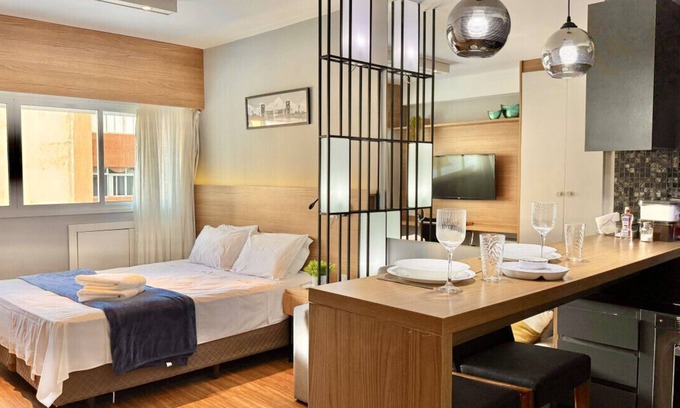 Matriz Apartment | Charm and comfort in front of the mall Parking space included