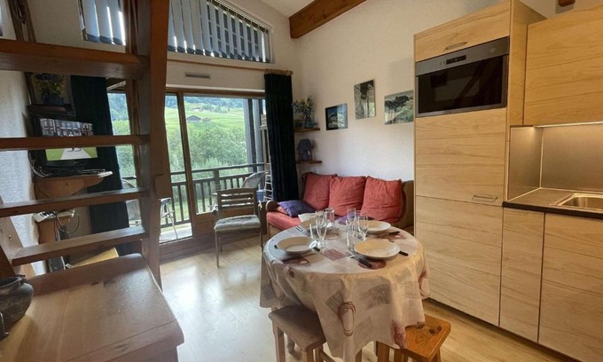 Praz-sur-Arly Apartment | Charmant appartement à Praz Sur Arly - 5 personnes, parking et casier à ski - FR-1-603-13