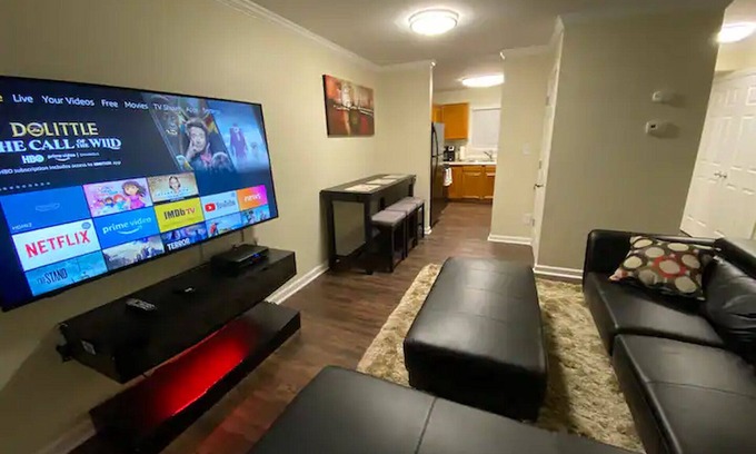 Greensboro House | Charming 2-bedroom townhome with WiFi, AC in Greensboro Big screen Smart TVs