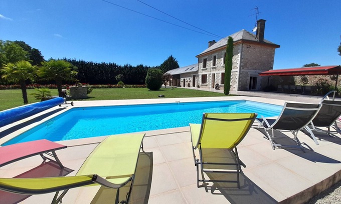 Archigny Apartment | Charming Cottage with Heated Pool, Terrace, and BBQ in Archigny