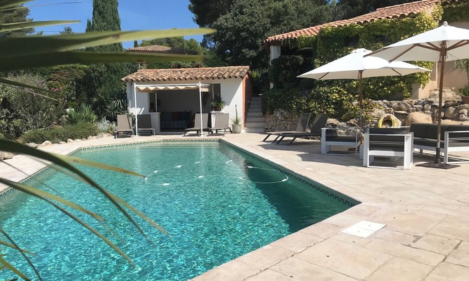 Saint-Marc-Jaumegarde Villa | Charming Provencal house, Villa Le Peiral with swimming pool and Sainte-Victoire view