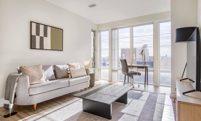 Near Northeast Apartment | Charming H Street 1BR w/W/D & Gym, walk to Union Station, by Blueground