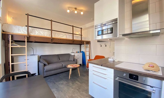 La Baule-Escoublac Apartment | Charming Renovated Studio, Sleeps 4, Near Beach and Market