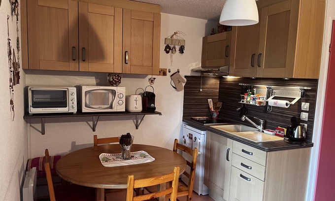 Les Rousses Apartment | Charming studio in mid-mountain location, 1/2 ground floor, very quiet residence.