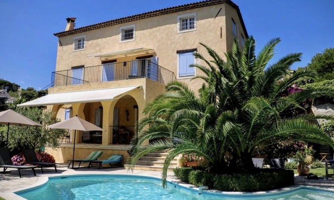 La Croix des Gardes House | Charming villa with sea views and private pool, walking distance to beach