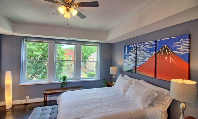 Tower Grove South Apartment | Chic 2BR Gem | TG Park | Patio+Yard+W/D+Workspace