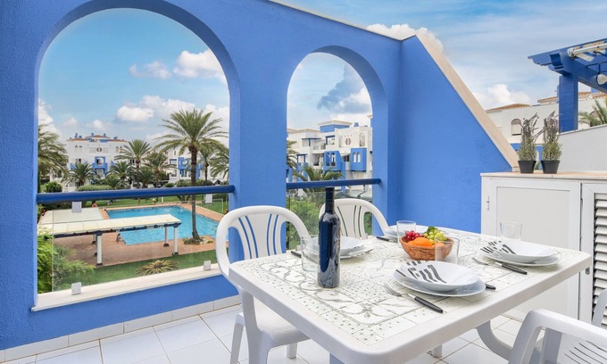 Denia Apartment | Classic and cheerful studio in Denia, Costa Blanca, Spain with communal pool for 4 persons