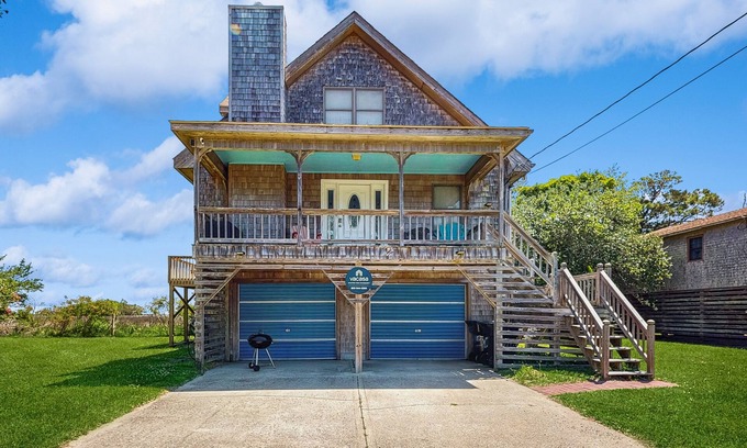 Brigands' Bay House | Classic home with sound & marsh views, hot tub, decks - near beaches/lighthouse