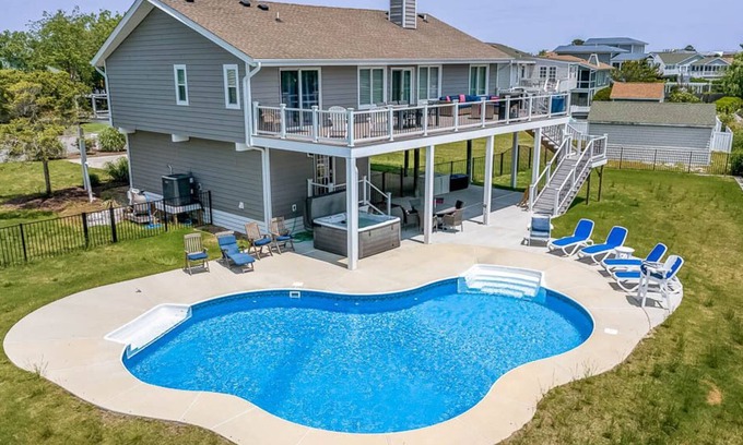 Sandbridge House | Coastal Breeze | 1890 ft to the beach | Private Pool, Hot Tub, and Dog Friendly