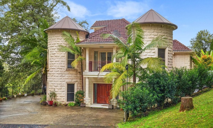 Central Coast House | Coastal Castle with Piano, Movie Room and Library