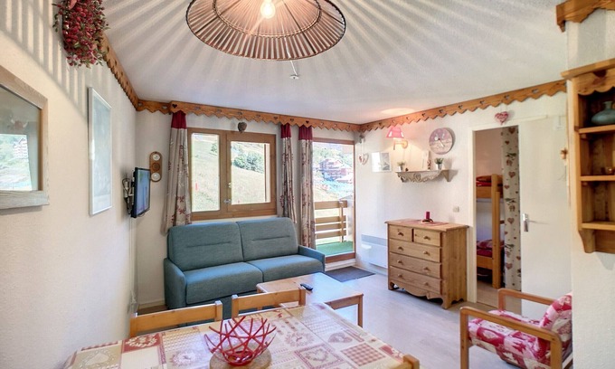 Les Bruyeres Apartment | Comfortable 2-room apt, 4 pers, 30m², ski-in/ski-out