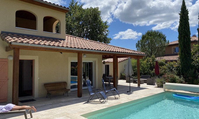 Vallon-Pont-d'Arc Villa | Comfortable air-conditioned villa with private heated pool in private residence.