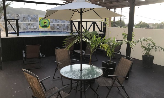 Portmore Apartment | Comfy 2 Bedroom with Pool, Cabana & Pergola.