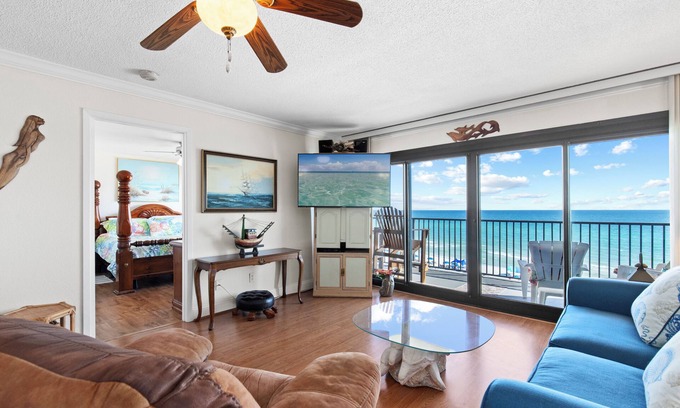 Lower Grand Lagoon Condo | Commodore 608 2BR Beachfront Retreat with Gulf Views and Large Balcony