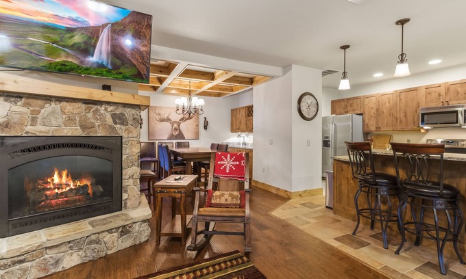 Bigfork Condo | Condo w/private boat slip, fireplace, A/C - Marina Cay Estates Lake Daze