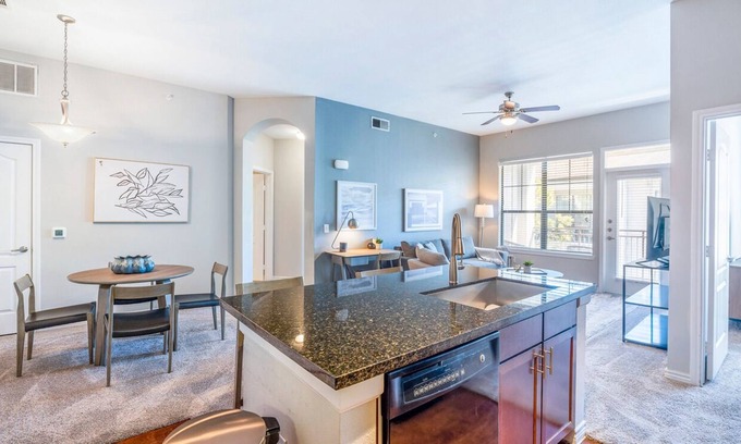 Barker Apartment | Contemporary large 1BR, in unit Washer/Dryer, FREE parking with all amenities!