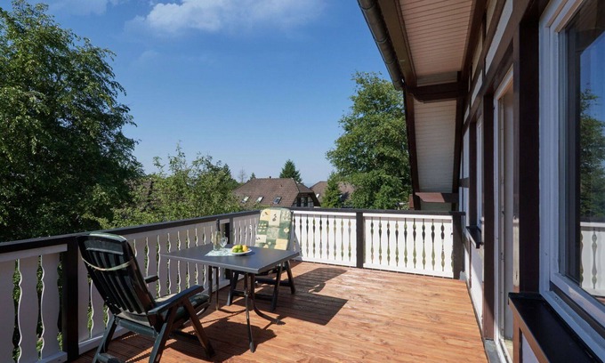 Feriendorf Frankenau House | Cosy apartment in villa for 4 guests with WIFI, TV, terrace and pets allowed