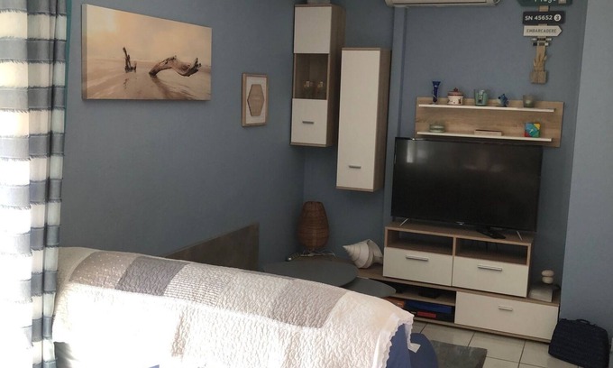 Mediterranee Apartment | Cosy seaside T2100m.- Beach center.Elevator-air conditioning-secured garage