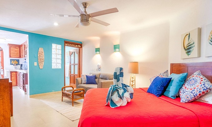 Akumal Cabin | Couples’ Studio with Pool and Prime Half Moon Bay Location