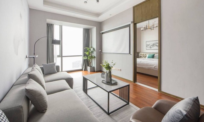 Jing'an House | Cozy 1bed Apt. Next to Metro 2 , Kerry Center, Jing'An Temple / Park & Retails