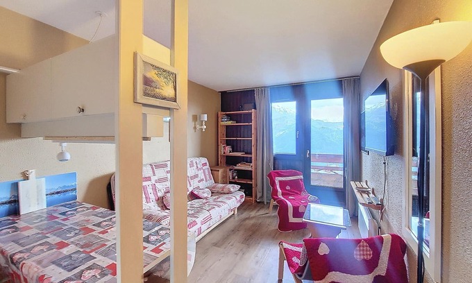 La Rosiere Apartment | Cozy 2-Room Apartment Near Slopes with Balcony, Ski Lockers, and Modern Amenities