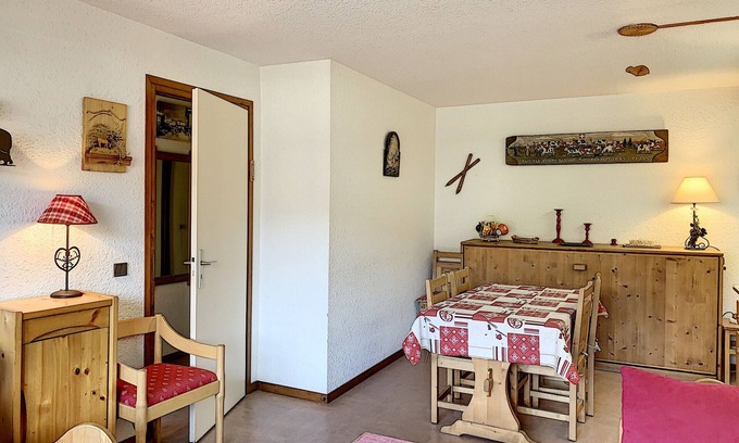 Combloux Apartment | Cozy 2 rooms + studio in Combloux center with parking