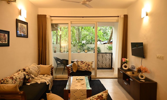 Kudal Apartment | Cozy 2bhk apartment with pool in North goa