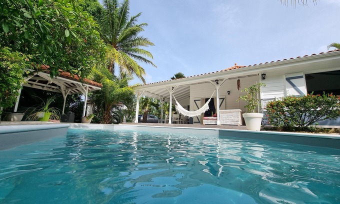 Tartane Villa | Creole villa with pool, between turquoise sea and tropical garden