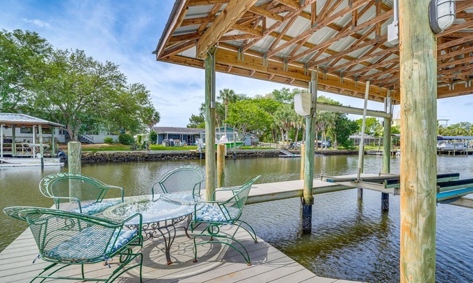 Dixie Shores House | Crystal River Home: Water Views & Boat Dock!